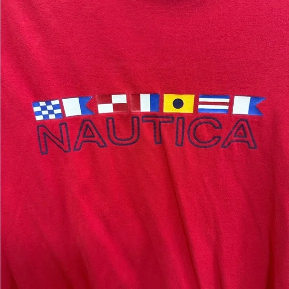 Nautica Men's Short Sleeve Red Tee, Size XXL - Picture 3 of 4